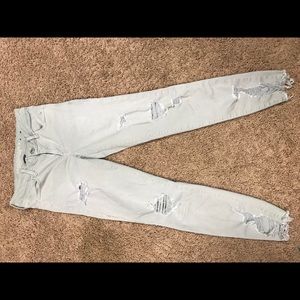 AE Mint Distressed Jegging